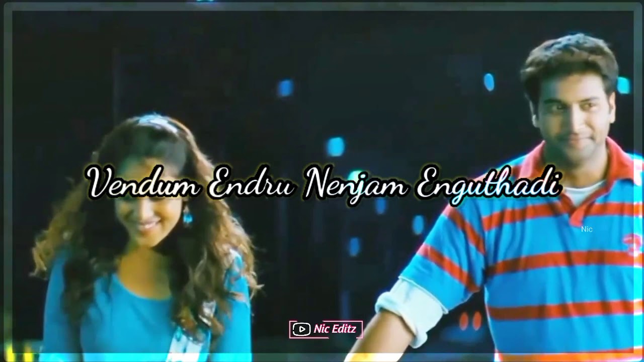 Neeyum Nanum Ondrai Pogum PothuLove songWhatsapp status with lyrics