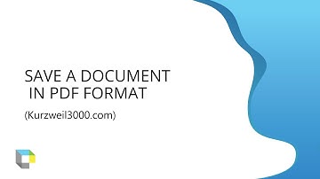 SAVE A DOCUMENT IN PDF FORMAT (WEB)