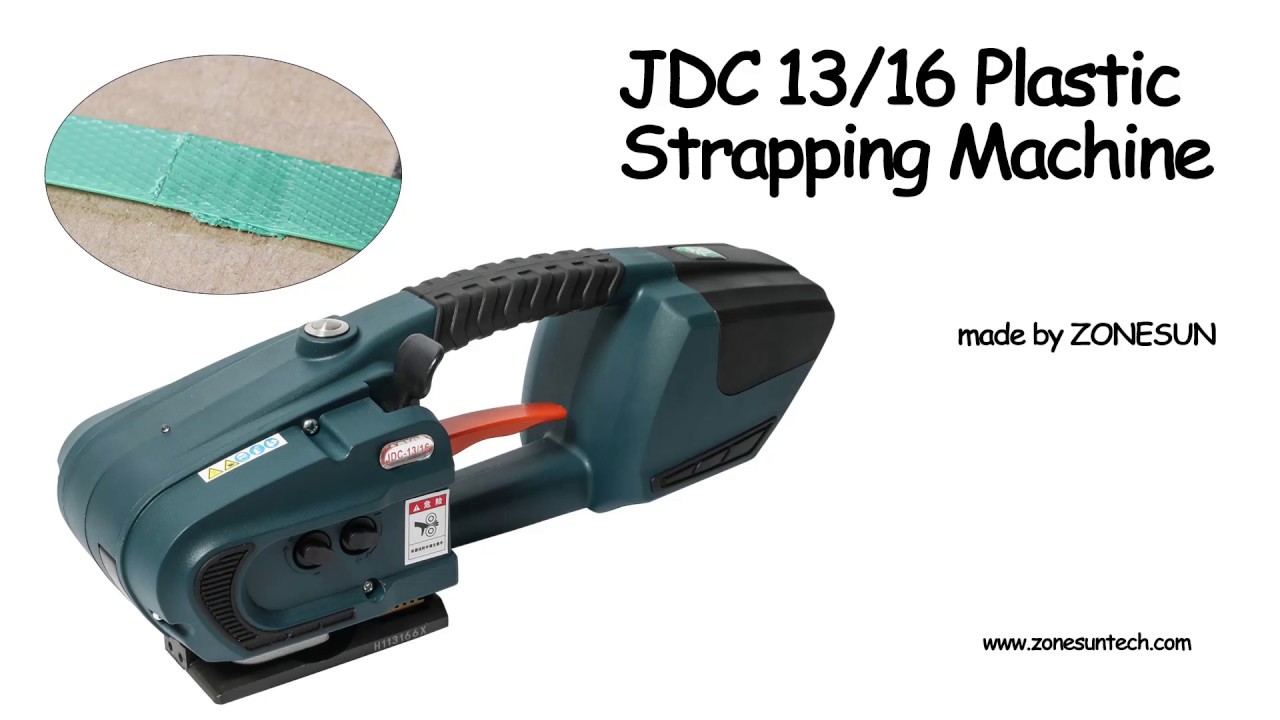 How to use the JDC 13mm-16mm PET PP Plastic Strapping Machine - YouTube