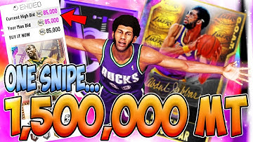 HOW I MADE 1.5 MILLION MT WITH ONE SNIPE! - NBA 2K20 MyTeam - No Money Spent