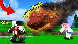 THỬ THÁCH TROLL REDHOOD BẰNG THIÊN THẠCH KHỔNG LỒ TRONG MINECRAFT*PHÁ NHÀ REDHOOD BẰNG THIÊN THẠCH