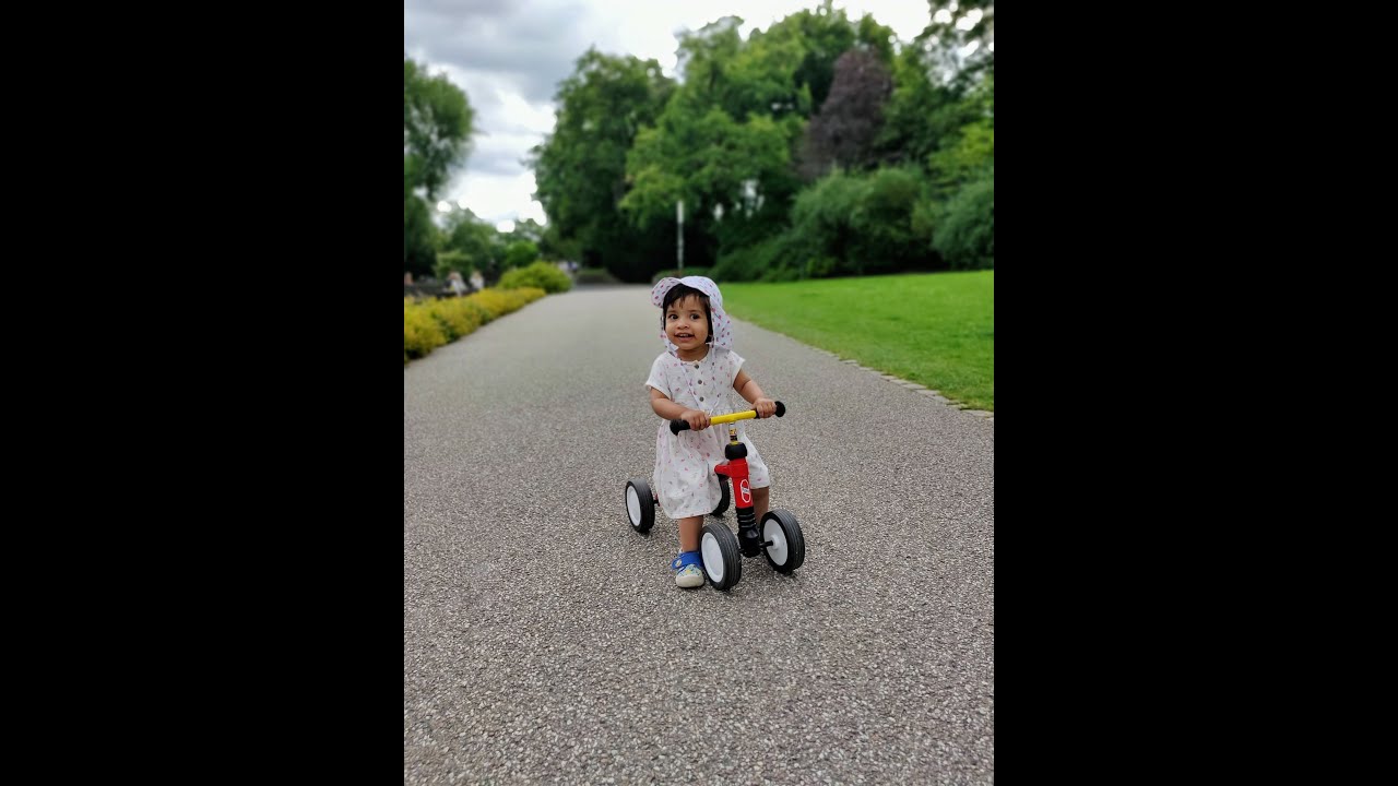 Baby riding bike - YouTube