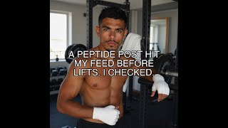A peptide post hit my feed before lifts. I checked.