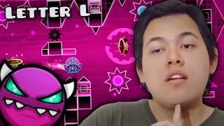 Medium Demon Alphabet: Layout 100% by: Alkali - Geometry Dash 2.2 (Letter L)