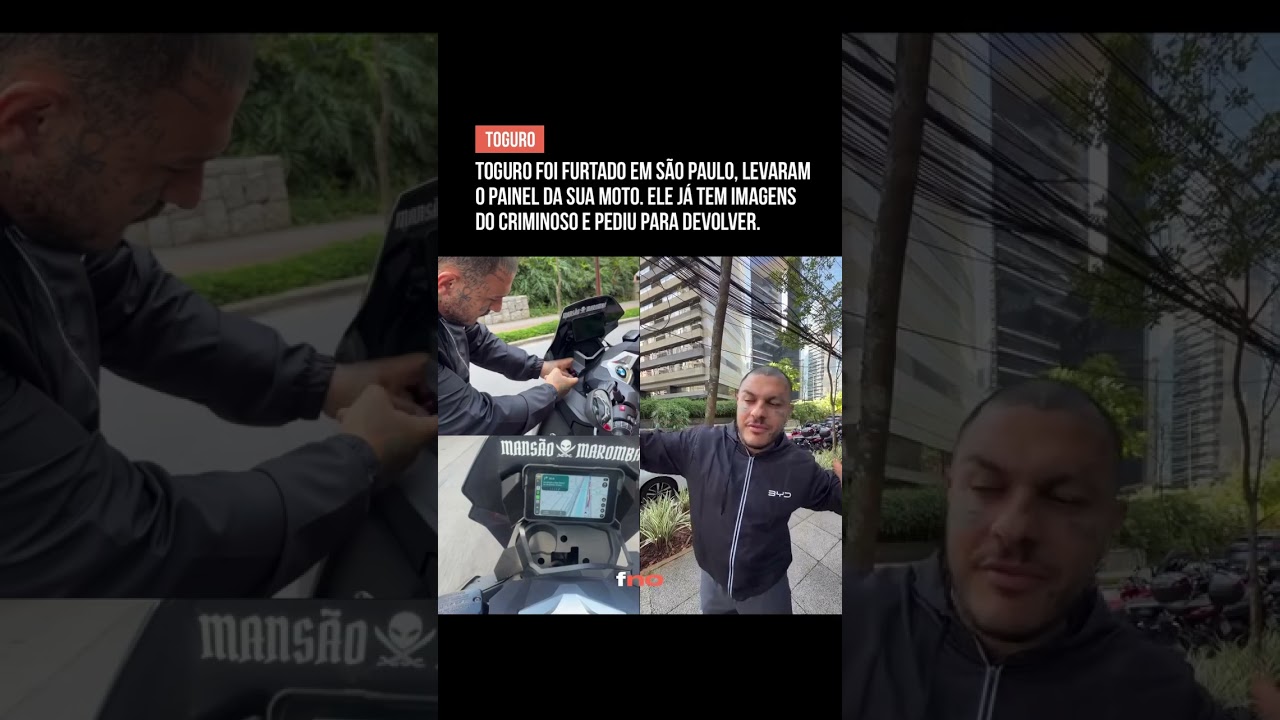 Toguro teve o painel da sua moto furtado 😮🚨