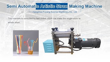 Semi automatic artistic drinking straw making machine LG-41