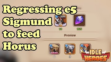 Idle Heroes - Replacing e5 Sigmund with e5 Horus + Shadow Seal Land