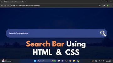 How To Make A Search Bar Using HTML & CSS In 10 Just Minutes