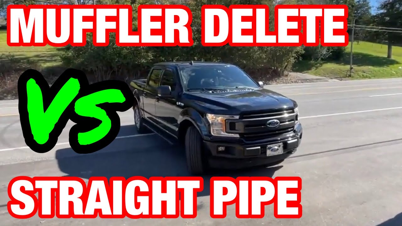 Ford F150 5.0L COYOTE V8 MUFFLER DELETE Vs STRAIGHT PIPES! YouTube
