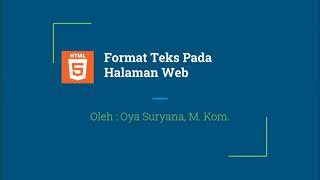 Format Teks Pada Halaman Web