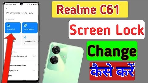 Realme C61 screen lock kaise change kare/ Realme C61 pattern lock change kaise kare