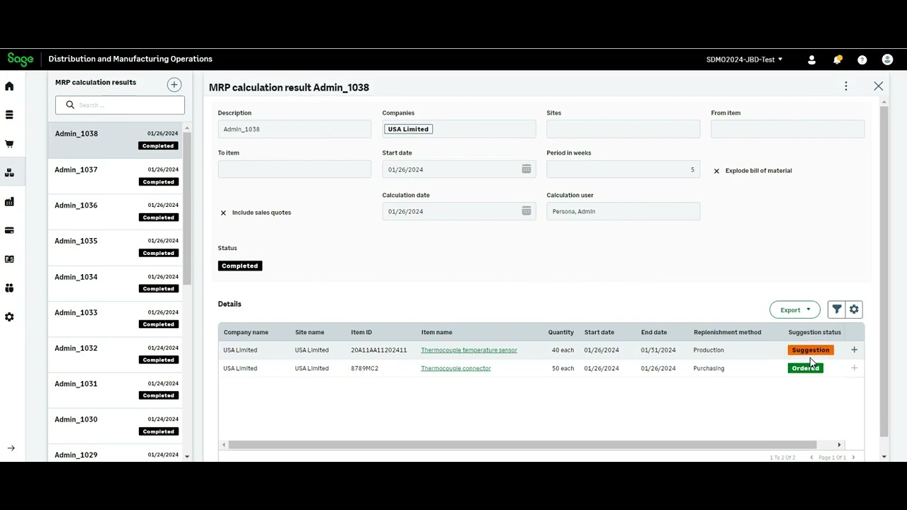 Sage Distribution & Manufacturing Operations Overview