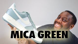 Nike Air Force 1 Mica Green Coconut Milk On Foot Sneaker Review  QuickSchopes 516 Schopes DV7186 300 