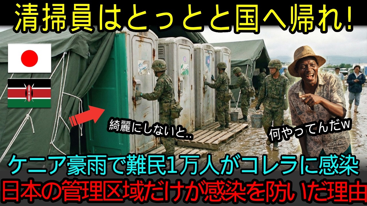 「お前らはただの清掃員だ！」ケニア難民キャンプでトイレ掃除を続け、怒号を浴びた自衛隊→記録的豪雨で1万2000人がコレラに感染する中、日本が起こした奇跡とは？【海外の反応】