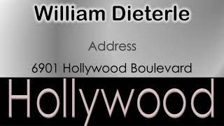 William Dieterle How To Pronounce William Dieterle Hollywood Actor From 6901 Hollywood Boulevard?