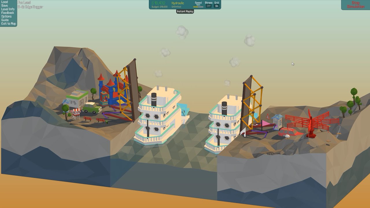 Poly Bridge Walkthrough - 80s Fun Land - Edge Hugger