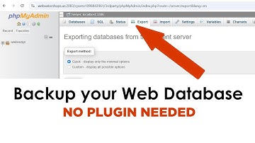 How to backup your Website Database Manually without plugins