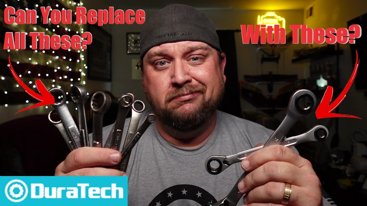 Накидные ключи с трещоткой DURATECH 4-в-1