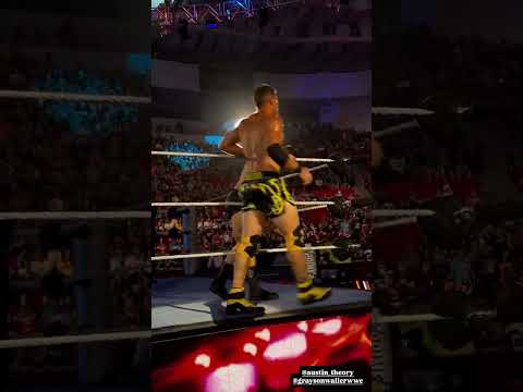 Grayson Waller Austin Theory Makes Their Entrance Into The Ring At WWE Raw 