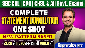 Complete Statement Conclusion एक ही Video में || By Vikramjeet Sir #ssc #ssccgl #sscgd #ssc2025