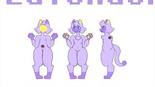 Fursona Reference sheet Time Lapse
