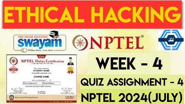 Ethical Hacking Week 4 Solution Answers 2024 (July) | NPTEL | Ethical Hacking Week 4 Answers