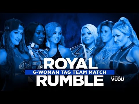 720pHD WWE Royal Rumble KickOff Show 2017 Six Womens Tag Team Match