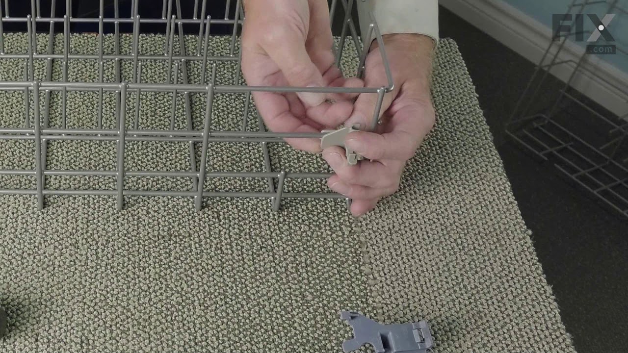 Whirlpool Dishwasher Repair - How to Replace the Dishrack - YouTube