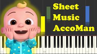 🎹 I Love My Bed - CoComelon Piano Sheet Music 🎹