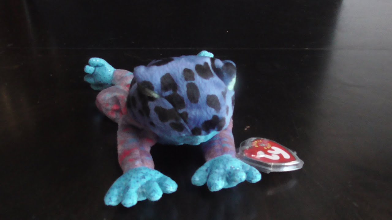 TY BEANIE BABIES 2001 DART THE BLUE DART FROG PLUSH REVIEW