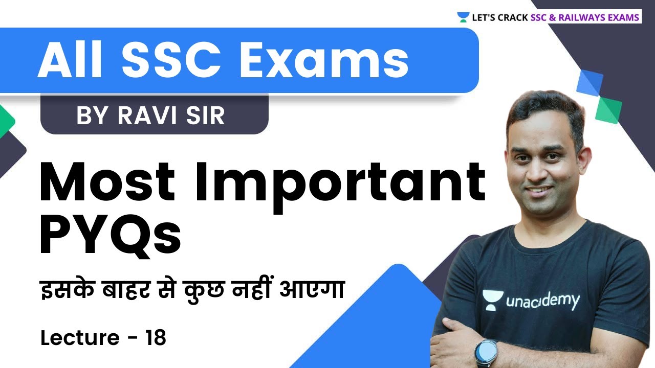 Most Important PYQs | English | All SSC Exams | Let's Crack SSC & Railway Exams | Ravi Sir