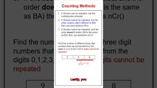 Determining Which Counting Method To Use #mathmethods #maths #vce