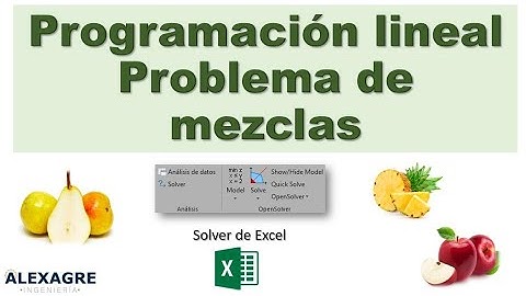 Programación lineal | Problema de mezclas con excel