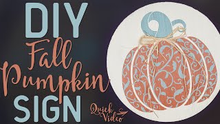 Paint a Pattern Pumpkin with Stencils | DIY Fall Decor
