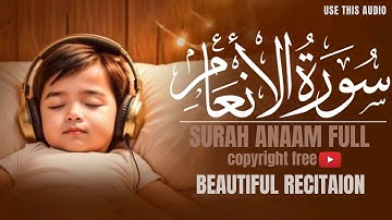 Surah Al An'am (سورة الأنعام) | Heart touching really beautiful voice | Copyright Free Tilawat