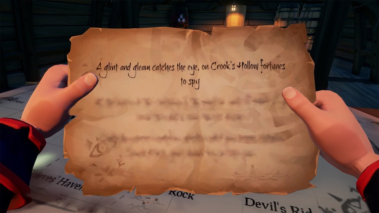 SEA OF THIEVES•RIDDLE GUIDE•CROOK'S HOLLOW•ATTHE BEETLE AT THE CROSSING