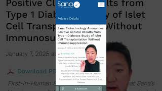 In a major step closer toward establishing a CURE for Type 1 Diabetes, Sana Biotechnology just