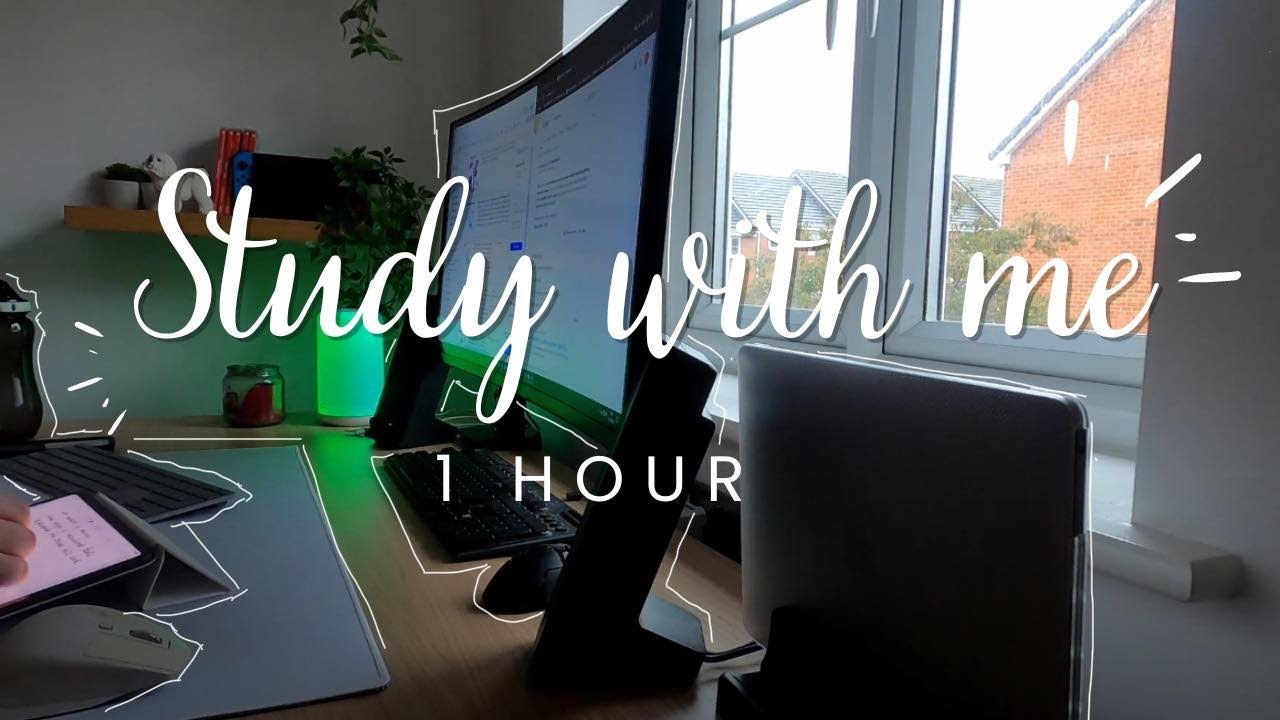 STUDY WITH ME 1 HOUR | Paperless Notetaking | No Break | Lo-Fi Music | Study Sanctuary