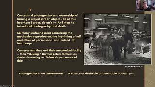 Weekly Highlights 6 Dr. Newmark UNM Visual Rhetoric, Roland Barthes, Camera Lucida, & Photography