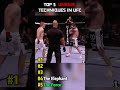 Top 5 unique techniques in UFC #ufc #knockout#boxing