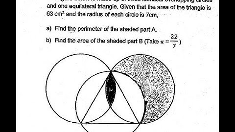 P6 2019 River Valley Prelims Q16 - Area Perimeter | Circles Equilateral triangle | PSLE Maths