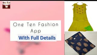 One Ten Fashion- Lockdown Shopping||App with full details||malarvlogs screenshot 1