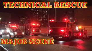 **TECHNICAL RESCUE** Calgary Firefighters Working At A Confined Space Rescue | CFD