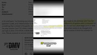 DMV Ignores Customer Rights for Titles #shorts