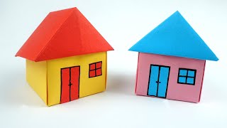Haus aus papier falten - Haus basteln - Basteln mit papier
