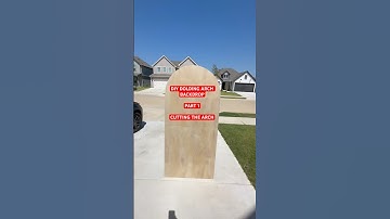 DIY folding arch backdrop! Watch Part 1 to see the arch cutting and follow for the full build! #diy