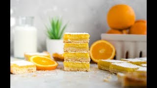 Orange Shortbread Bars | Truffles and Trends