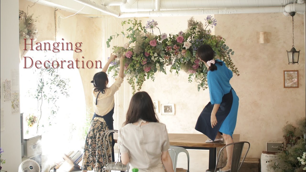 Hanging Decoration, Korean Florist, Flower 플로리스트, 플라워레슨, 행잉장식