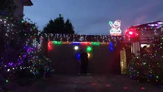 Vaxman80 Christmas Lights 2020 Setup- Garage Facade