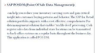 Sap Point Of Sale Data Management Training In India .Magnifictraining.com